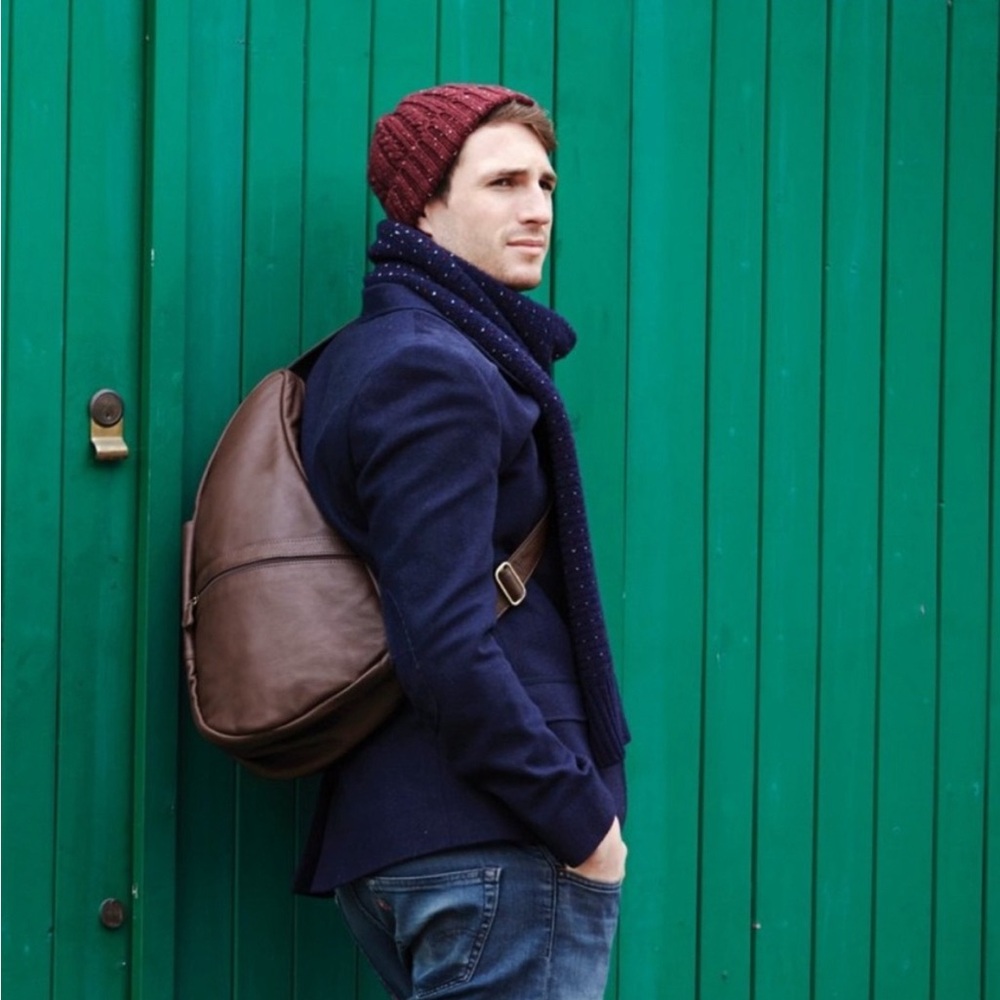 Ameribag Cognac Healthy Back Leather Sling Bag